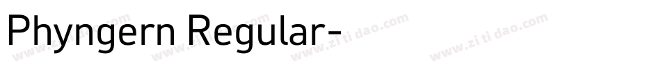 Phyngern Regular字体转换